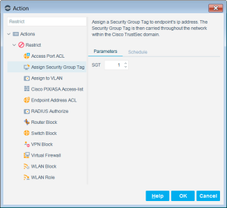 Action Assign Security Group Tag