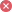 Noncompliant X icon