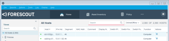 Detections Pane Filter