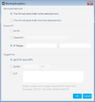 Blocking Exceptions